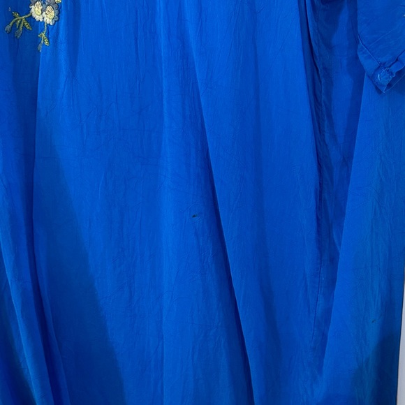 Johnny Was Vibrant Blue Embroidered Blouse - Picture 5 of 7